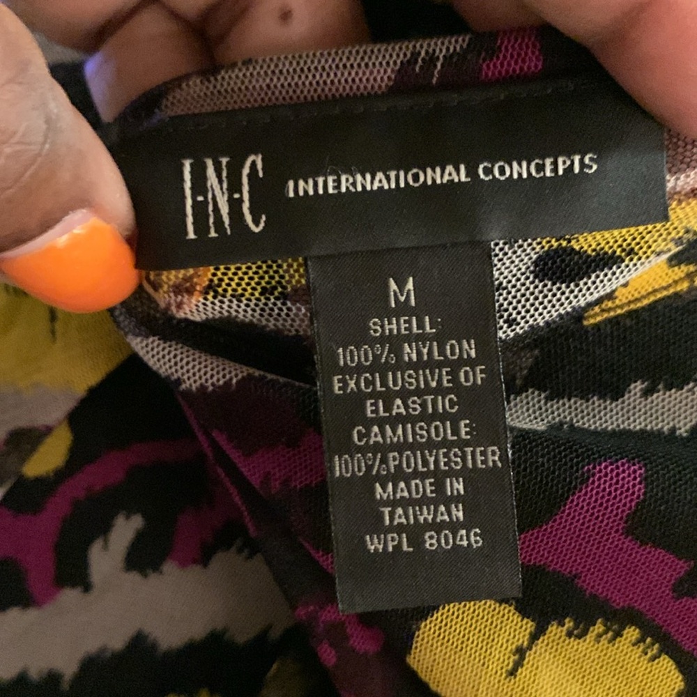 INC Printed Mesh Tunic Top - Picture 6 of 6